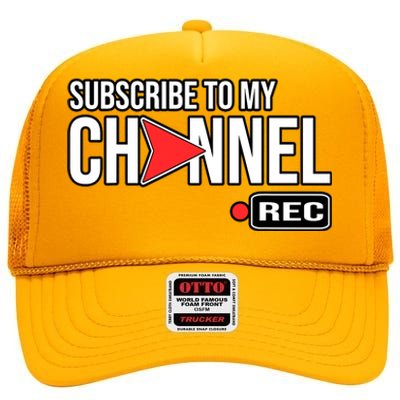 Social Media | Subscribe To My Channel | Influencer High Crown Mesh Back Trucker Hat