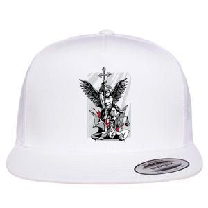 Saint Michael Flat Bill Trucker Hat