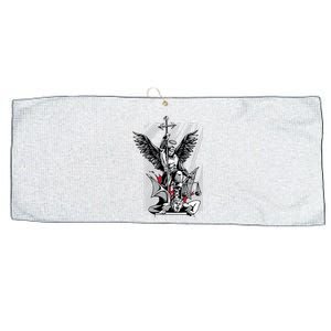 Saint Michael Large Microfiber Waffle Golf Towel