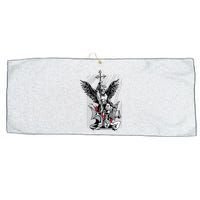 Saint Michael Large Microfiber Waffle Golf Towel