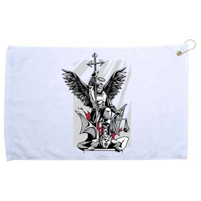 Saint Michael Grommeted Golf Towel