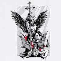 Saint Michael Wool Snapback Cap