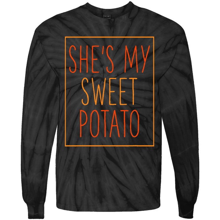 SheS My Sweet Potato Thanksgiving Matching Tie-Dye Long Sleeve Shirt