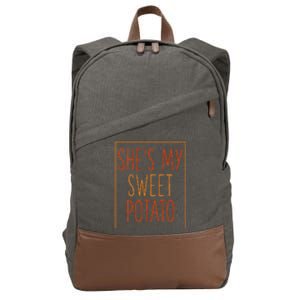 SheS My Sweet Potato Thanksgiving Matching Cotton Canvas Backpack