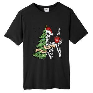 Sorta Merry Sorta Scary Skeleton Snow Christmas Tree Xmas Tall Fusion ChromaSoft Performance T-Shirt