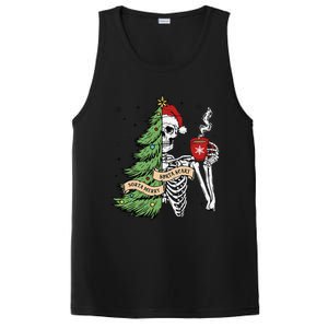 Sorta Merry Sorta Scary Skeleton Snow Christmas Tree Xmas PosiCharge Competitor Tank