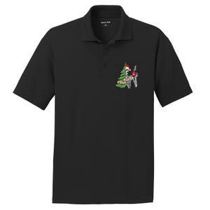 Sorta Merry Sorta Scary Skeleton Snow Christmas Tree Xmas PosiCharge RacerMesh Polo