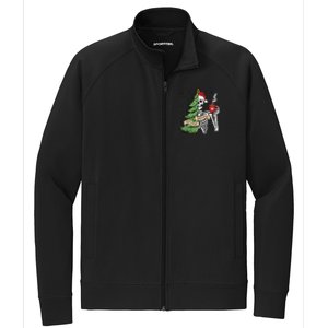 Sorta Merry Sorta Scary Skeleton Snow Christmas Tree Xmas Stretch Full-Zip Cadet Jacket