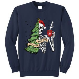 Sorta Merry Sorta Scary Skeleton Snow Christmas Tree Xmas Sweatshirt