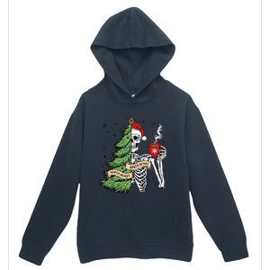 Sorta Merry Sorta Scary Skeleton Snow Christmas Tree Xmas Urban Pullover Hoodie