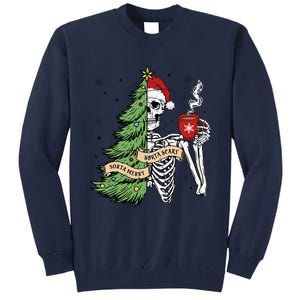 Sorta Merry Sorta Scary Skeleton Snow Christmas Tree Xmas Tall Sweatshirt