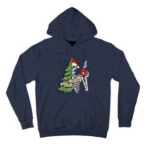 Sorta Merry Sorta Scary Skeleton Snow Christmas Tree Xmas Tall Hoodie