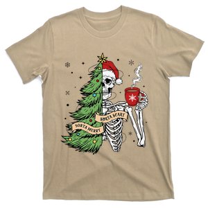 Sorta Merry Sorta Scary Skeleton Snow Christmas Tree Xmas T-Shirt