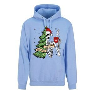 Sorta Merry Sorta Scary Skeleton Snow Christmas Tree Xmas Unisex Surf Hoodie