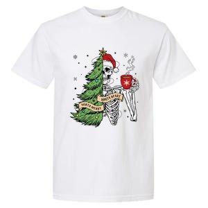 Sorta Merry Sorta Scary Skeleton Snow Christmas Tree Xmas Garment-Dyed Heavyweight T-Shirt