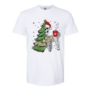 Sorta Merry Sorta Scary Skeleton Snow Christmas Tree Xmas Softstyle CVC T-Shirt