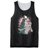 Sorta Merry Sorta Scary Funny Christmas Skeleton Bleached  Mesh Reversible Basketball Jersey Tank