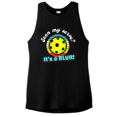 Seen My Serve It's A Blur Pickleball Ladies PosiCharge Tri-Blend Wicking Tank