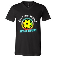 Seen My Serve It's A Blur Pickleball V-Neck T-Shirt