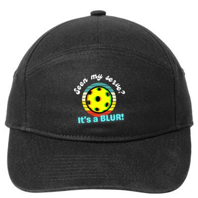 Seen My Serve It's A Blur Pickleball 7-Panel Snapback Hat
