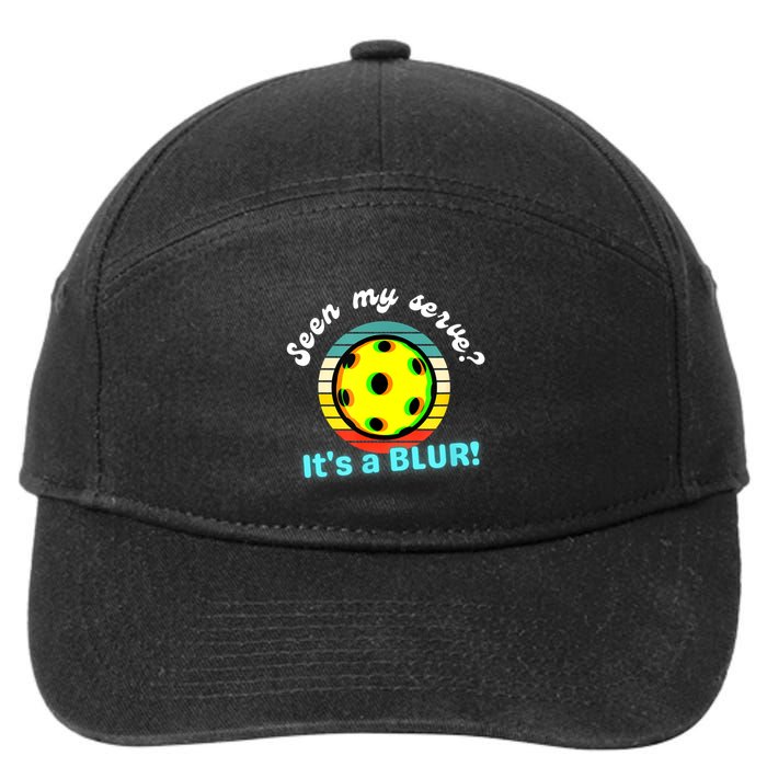 Seen My Serve It's A Blur Pickleball 7-Panel Snapback Hat
