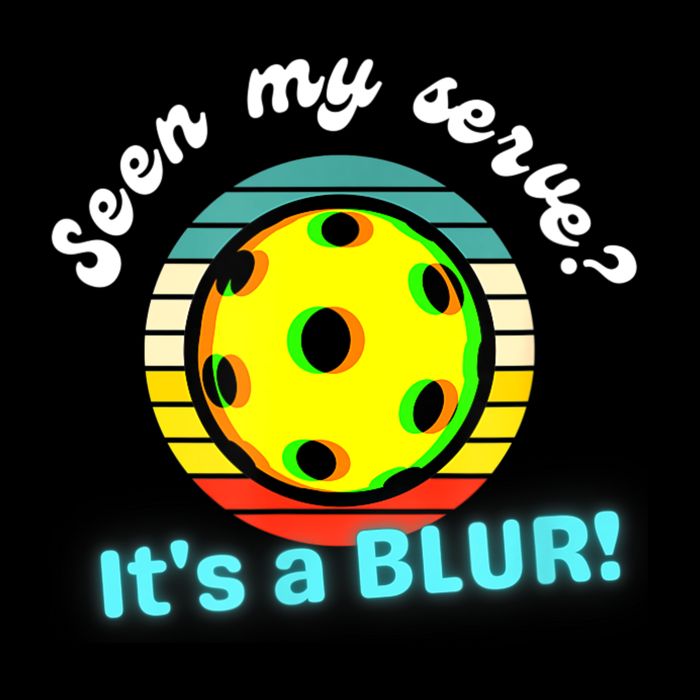 Seen My Serve It's A Blur Pickleball 7-Panel Snapback Hat