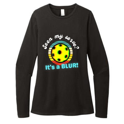 Seen My Serve It's A Blur Pickleball Womens CVC Long Sleeve Shirt