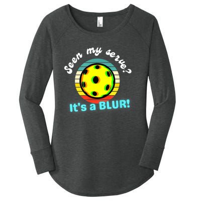 Seen My Serve It's A Blur Pickleball Women's Perfect Tri Tunic Long Sleeve Shirt