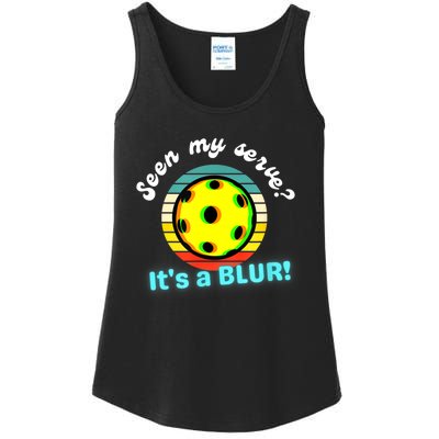 Seen My Serve It's A Blur Pickleball Ladies Essential Tank