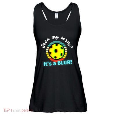 Seen My Serve It's A Blur Pickleball Ladies Essential Flowy Tank