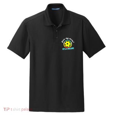 Seen My Serve It's A Blur Pickleball Dry Zone Grid Polo