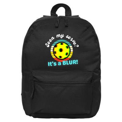 Seen My Serve It's A Blur Pickleball 16 in Basic Backpack