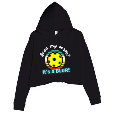 Seen My Serve It's A Blur Pickleball Crop Fleece Hoodie