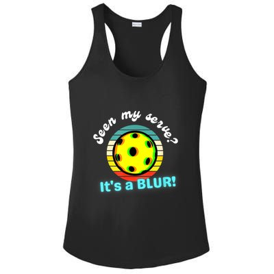 Seen My Serve It's A Blur Pickleball Ladies PosiCharge Competitor Racerback Tank