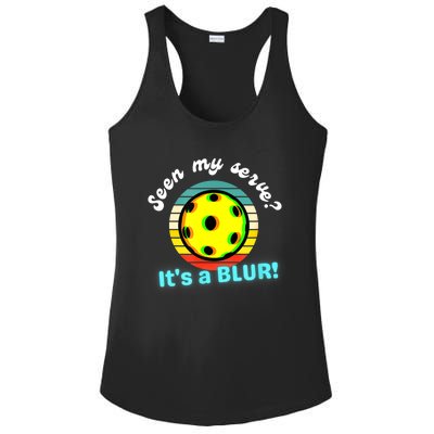 Seen My Serve It's A Blur Pickleball Ladies PosiCharge Competitor Racerback Tank