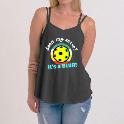 Seen My Serve It's A Blur Pickleball Women's Strappy Tank