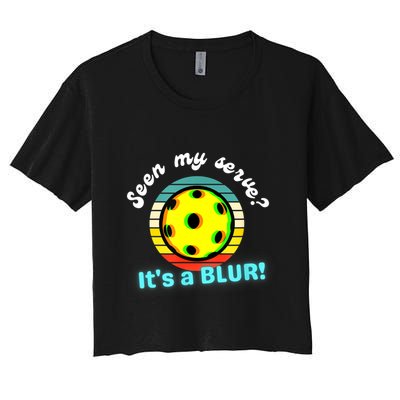 Seen My Serve It's A Blur Pickleball Crop Top