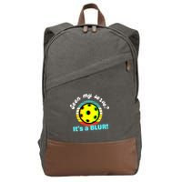Seen My Serve It's A Blur Pickleball Cotton Canvas Backpack