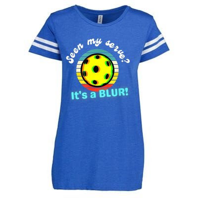 Seen My Serve It's A Blur Pickleball Enza Ladies Jersey Football T-Shirt