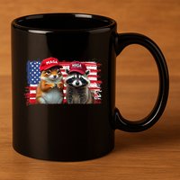 Social Media Star Peanut The Squirrel & Fred The Raccoon 11oz C Handle Ceramic Mug