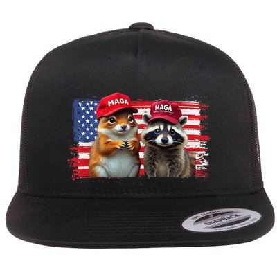 Social Media Star Peanut The Squirrel & Fred The Raccoon Flatbill Hat