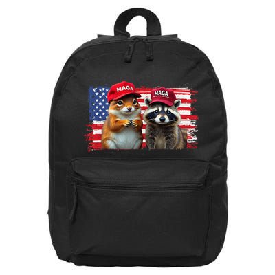 Social Media Star Peanut The Squirrel & Fred The Raccoon 16 in Basic Backpack