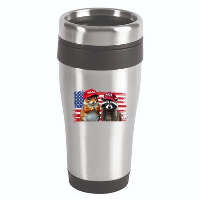 Social Media Star Peanut The Squirrel & Fred The Raccoon 16oz Travel Tumbler