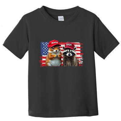 Social Media Star Peanut The Squirrel & Fred The Raccoon Toddler T-Shirt
