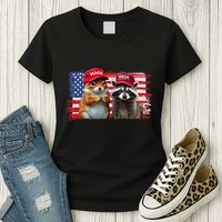 Social Media Star Peanut The Squirrel & Fred The Raccoon Womens T-Shirt