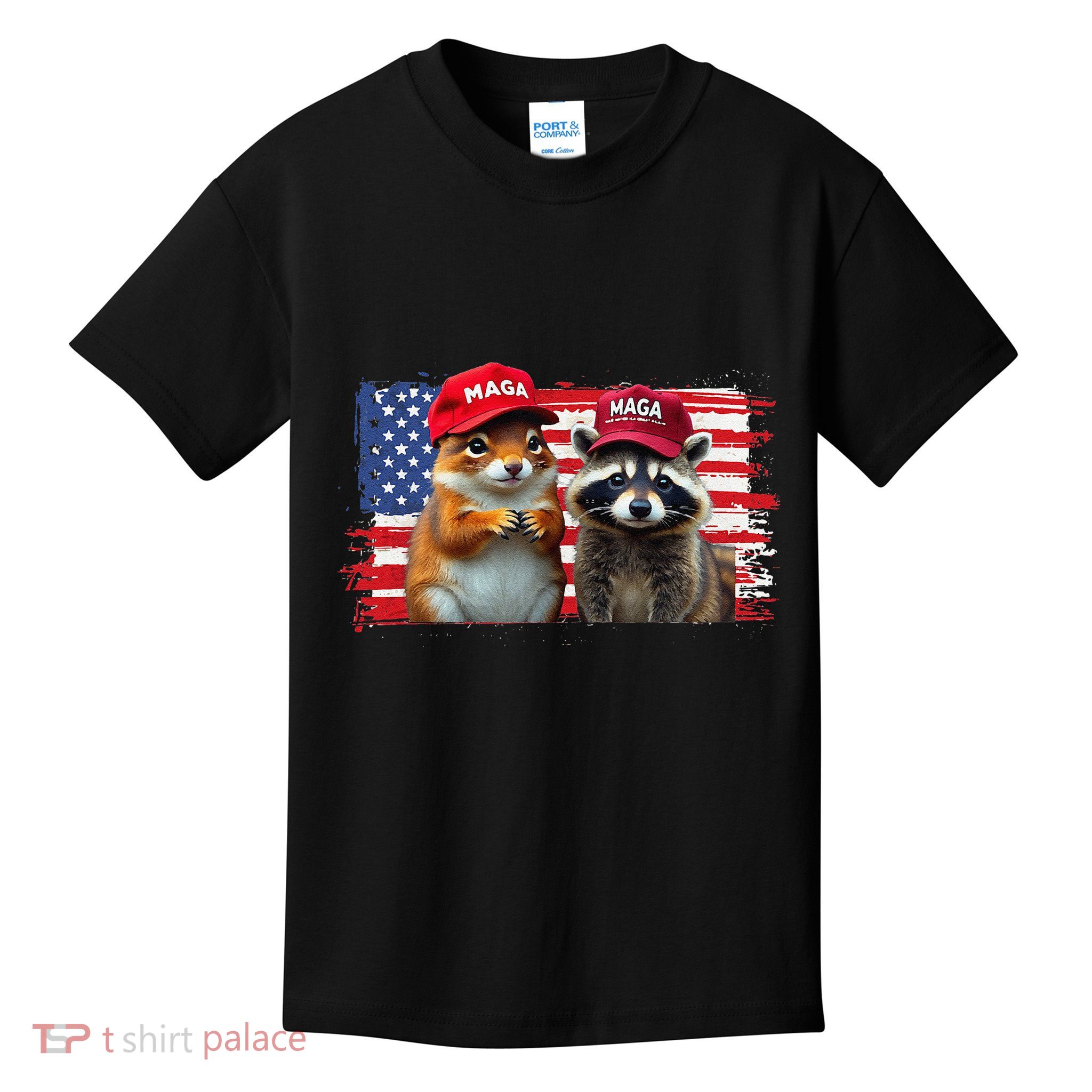 Social Media Star Peanut The Squirrel & Fred The Raccoon Kids T-Shirt