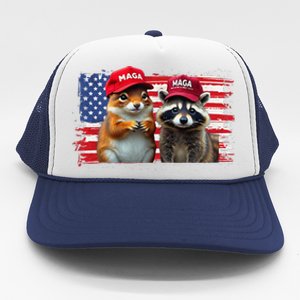 Social Media Star Peanut The Squirrel & Fred The Raccoon Trucker Hat