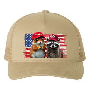 Social Media Star Peanut The Squirrel & Fred The Raccoon Yupoong Adult 5-Panel Trucker Hat