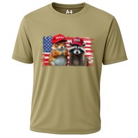 Social Media Star Peanut The Squirrel & Fred The Raccoon Cooling Performance Crew T-Shirt