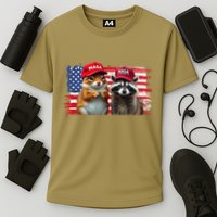 Social Media Star Peanut The Squirrel & Fred The Raccoon Cooling Performance Crew T-Shirt